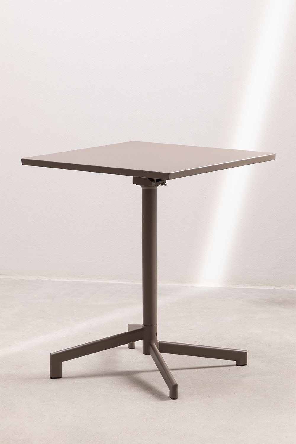 Dely 60x60 cm square bar table, foldable and convertible into 2 heights, made of steel, gallery image 3