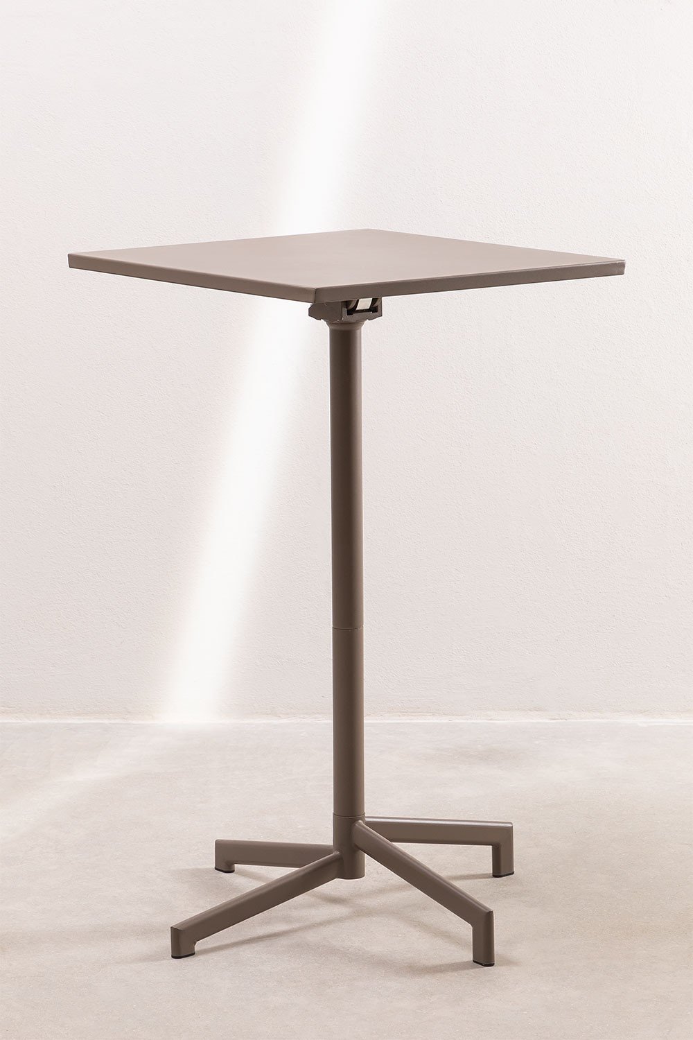 Dely 60x60 cm square bar table, foldable and convertible into 2 heights, made of steel, gallery image 4
