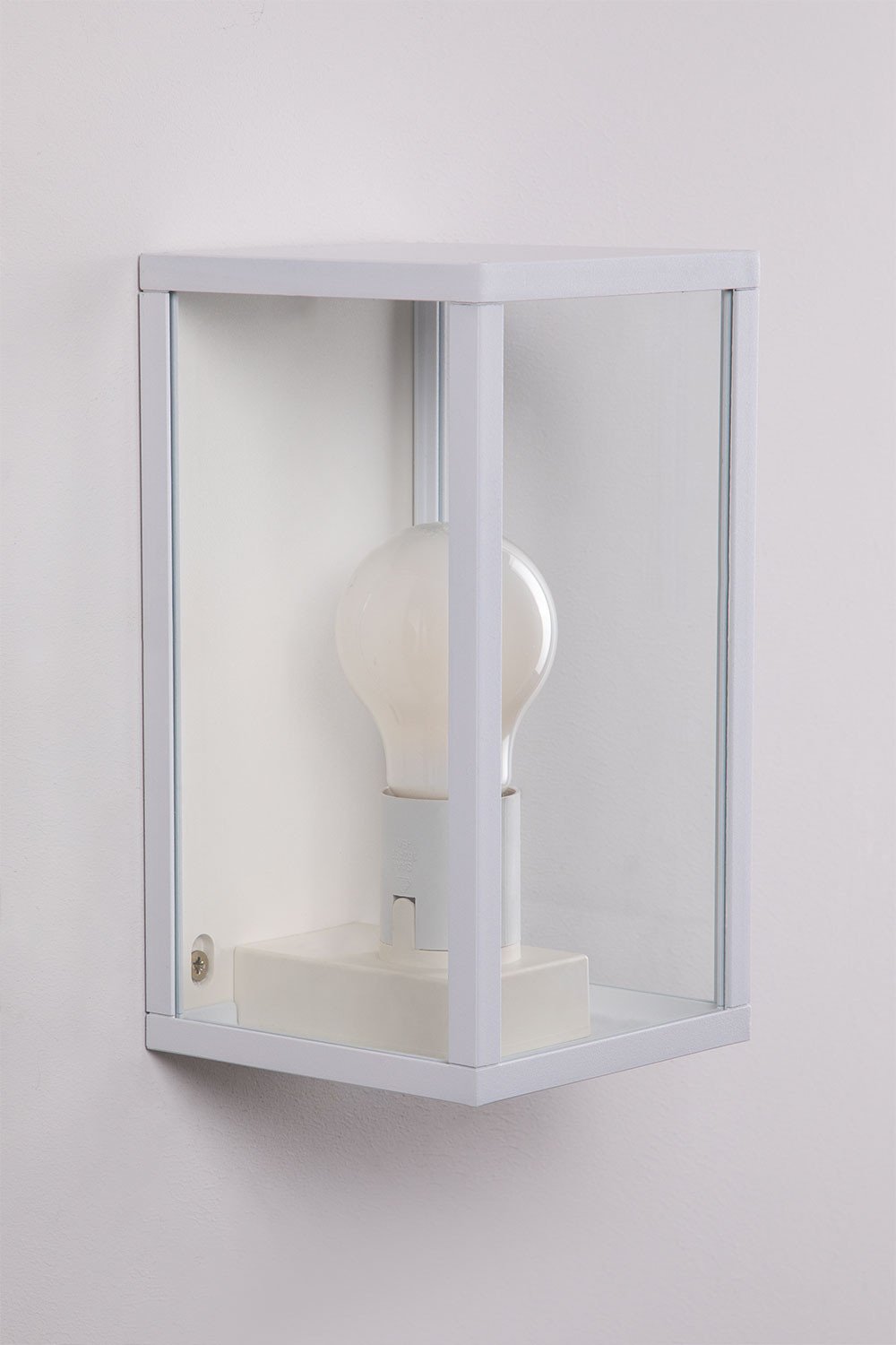 Delha outdoor wall light in aluminium and glass, gallery image 3