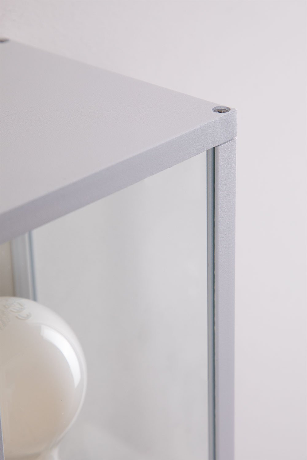 Delha outdoor wall light in aluminium and glass, gallery image 6