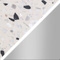 Ivory And Black Terrazzo - Brushed Grey