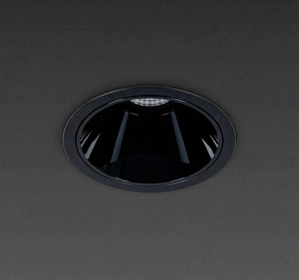 Downlight LED empotrable con marco redondo Ø8 cm en aluminio Luisiana