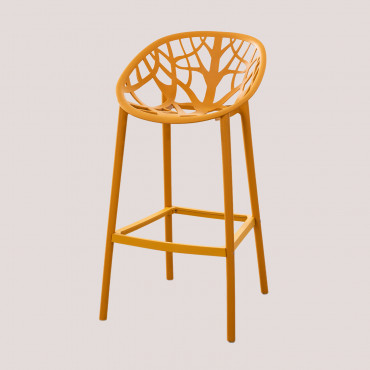 Sgabello Da Giardino Alto In Polipropilene Ores Mostarda & ↑75 Cm - Sklum