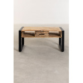 Tavolino da caffè in legno riciclato (90x45 cm) Keblar , immagine in miniatura 4