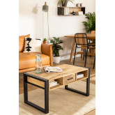 Tavolino da caffè in legno riciclato (90x45 cm) Keblar , immagine in miniatura 1