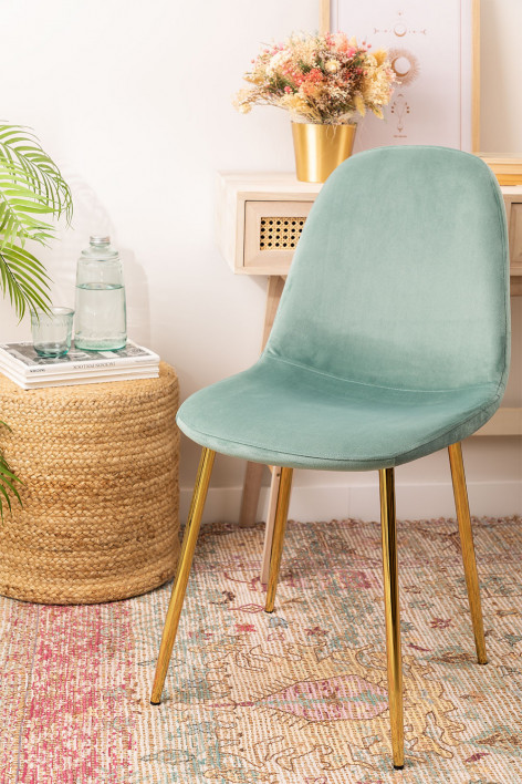 Sedia In Velluto Glamm - Design Moderno Con Gambe In Acciaio Per Sala Da Pranzo E Soggiorno - Foto 5