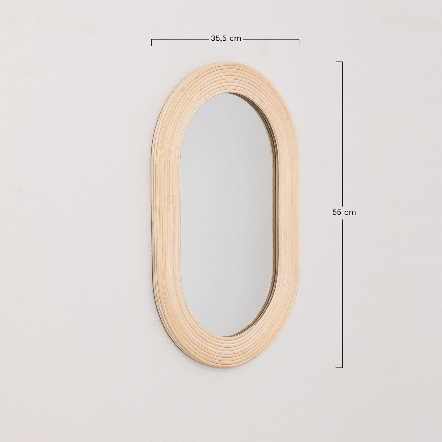 Specchio decorativo Speculo 130 x 62 x 2,2 cm Vetro Legno MDF