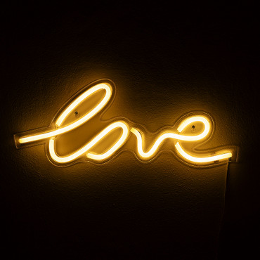 Figura Al Neon Con Usb Love Bianco Caldo - Sklum