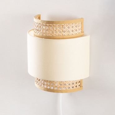 Lampada Da Parete Per Camera Da Letto Satu Beige Lino - Sklum
