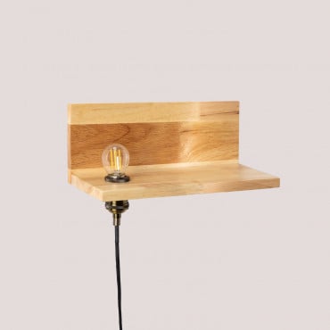 Lampada Da Parete Ikmon Legno Naturale - Sklum