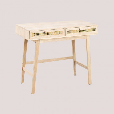 Scrivania In Legno Ralik Design Legno Naturale - Sklum