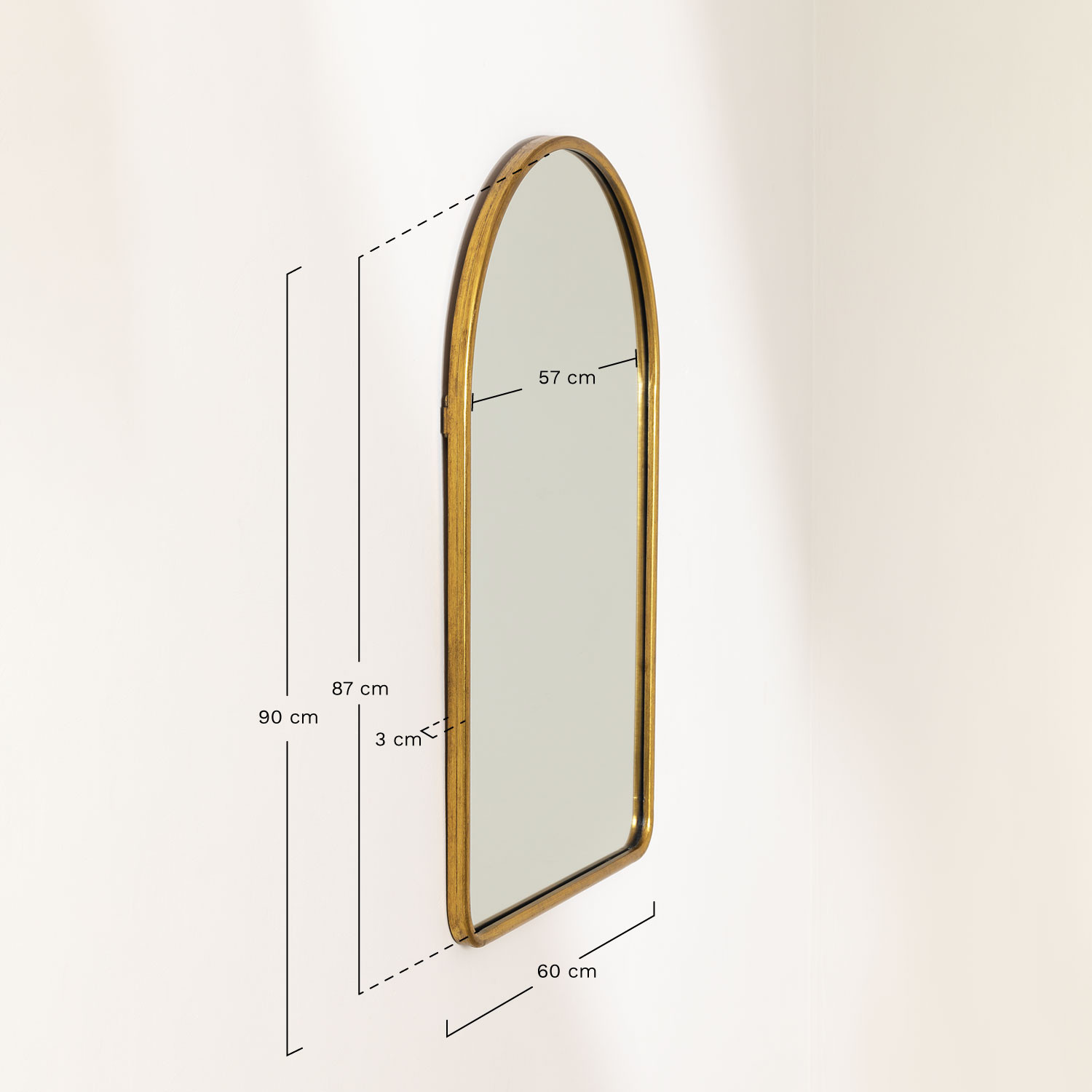 Specchio da parete in metallo Clovis - SKLUM