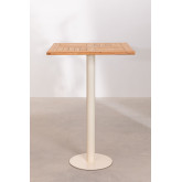 Tavolo alto da bar quadrato in legno di teak Chack Colors, immagine in miniatura 3