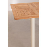 Tavolo alto da bar quadrato in legno di teak Chack Colors, immagine in miniatura 4