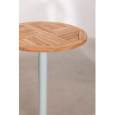 Tavolo alto rotondo da bar in legno di teak Chack Colors, immagine in miniatura 2