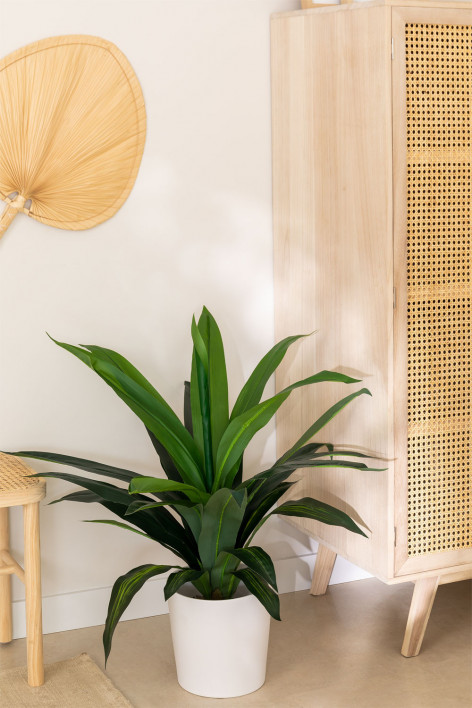 Arnusa Palma Artificiale KP102 180 Cm - Pianta Decorativa Realistica Con Vaso, 14 Foglie, Perfetta Per Interni Ed Esterni