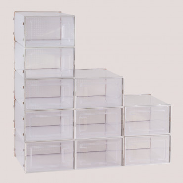 Set Di 6 Organizer Cassetti Cucina Trasparente, Plastica Organizer per Cassetti
