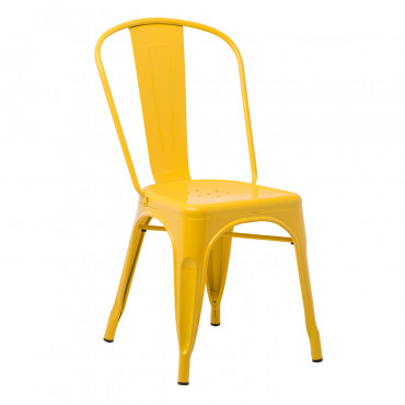 Confezione Da 4 Sedie Impilabili Lix Giallo Freesia - Sklum