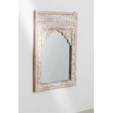 Specchio da parete in legno Priyan, immagine in miniatura 2