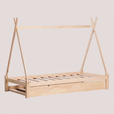 Letto Per Bambini In Legno Joan Per Materasso Da 90 Cm Letto A Scomparsa & 90 X 190 Cm - Sklum