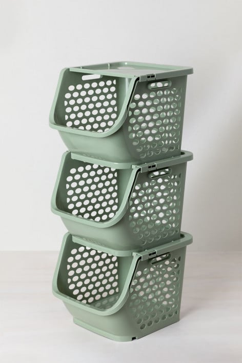 Set di 3 ceste portaoggetti Bazyl - Celadon