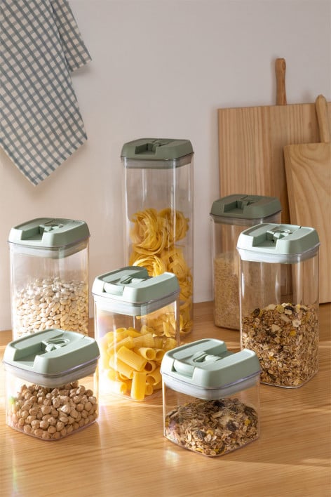 Set di 7 contenitori da cucina in polipropilene Janos