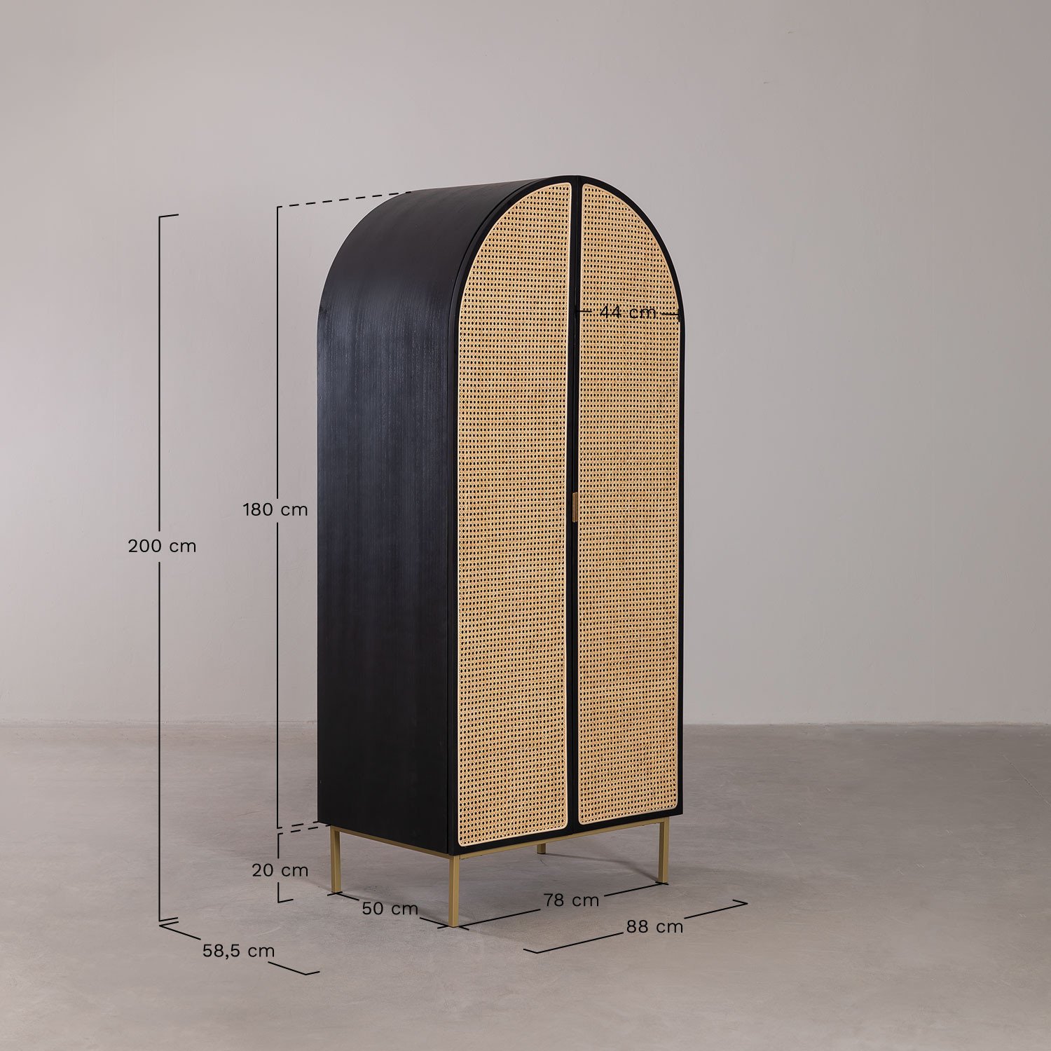 Armadio in legno Enrick, MISURE