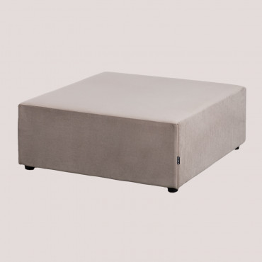Moduli Per Divano In Terciopelo Kata Grigio Talpa Chiaro & Pouf - Sklum