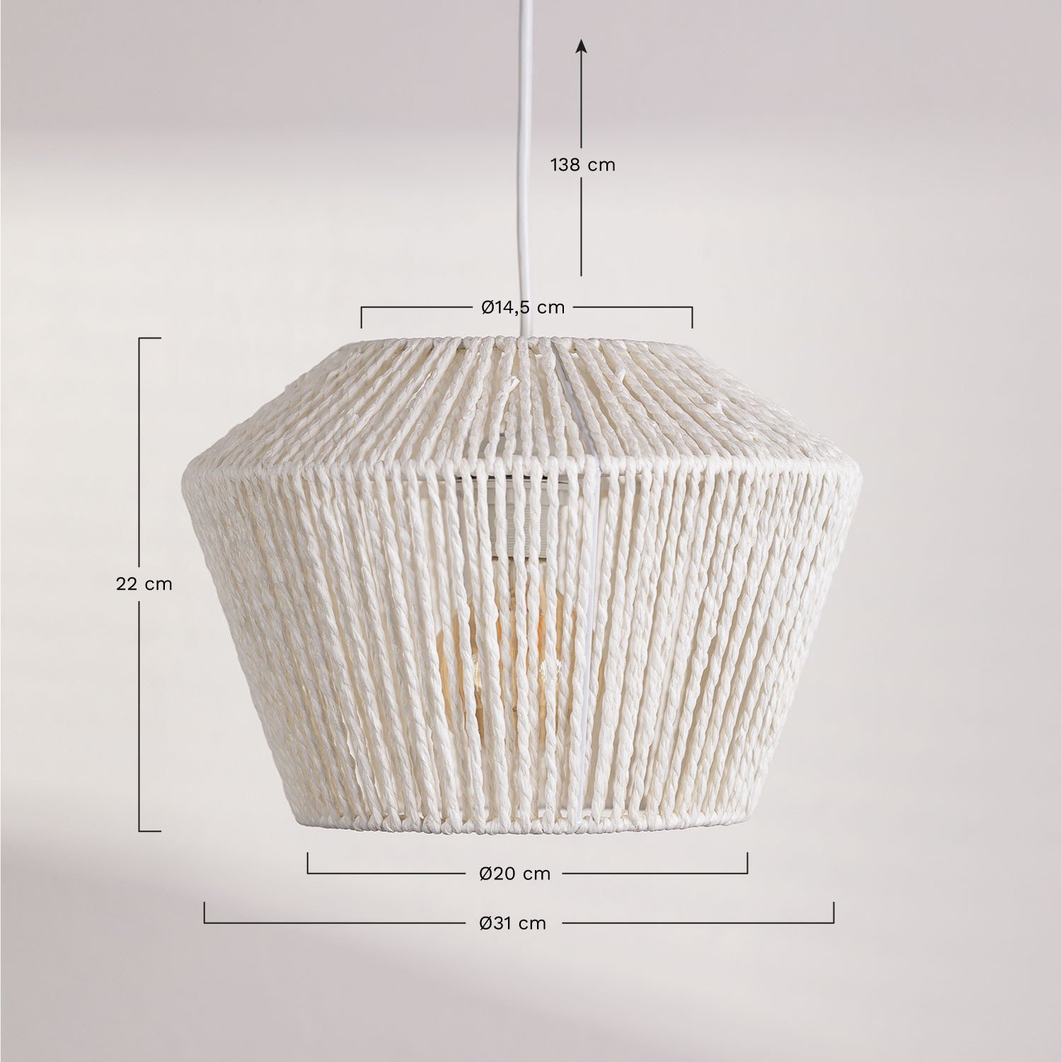 Lampada da soffitto in carta intrecciata Bergges - SKLUM