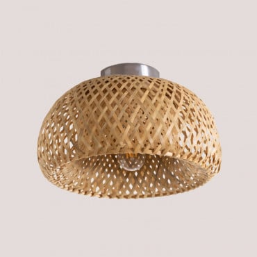 Lampada Da Soffitto In Bambù Stile Taumper Ø30 Cm - Sklum