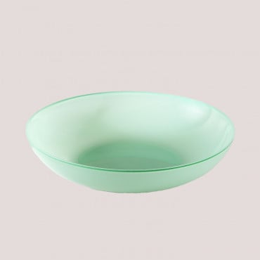 Pack Da 4 Piatti Fondi In Vetro Ainara Verde Ambrosía - Sklum