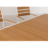 Set tavolo allungabile (150-197x90 cm) e 4 sedie da giardino Saura, immagine in miniatura 6