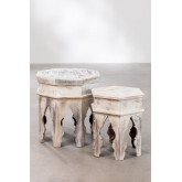 Set di 2 Tavolini in Legno Riciclato Atlas, immagine in miniatura 2