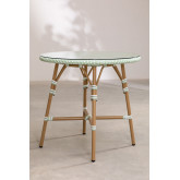 Set tavolo rotondo (Ø80 cm) e 2 sedie in vimini sintetico Alisa Bistro, immagine in miniatura 4
