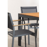 Set tavolo quadrato (90x90 cm) e 4 sedie da giardino Archer, immagine in miniatura 3