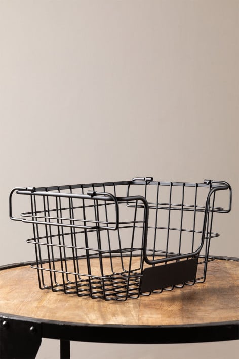 Cesta di stoccaggio in acciaio Zebat - Nero