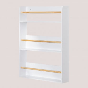 Mensola Da Parete In Mdf E Legno Di Pino Tom Kids Bianco - Sklum