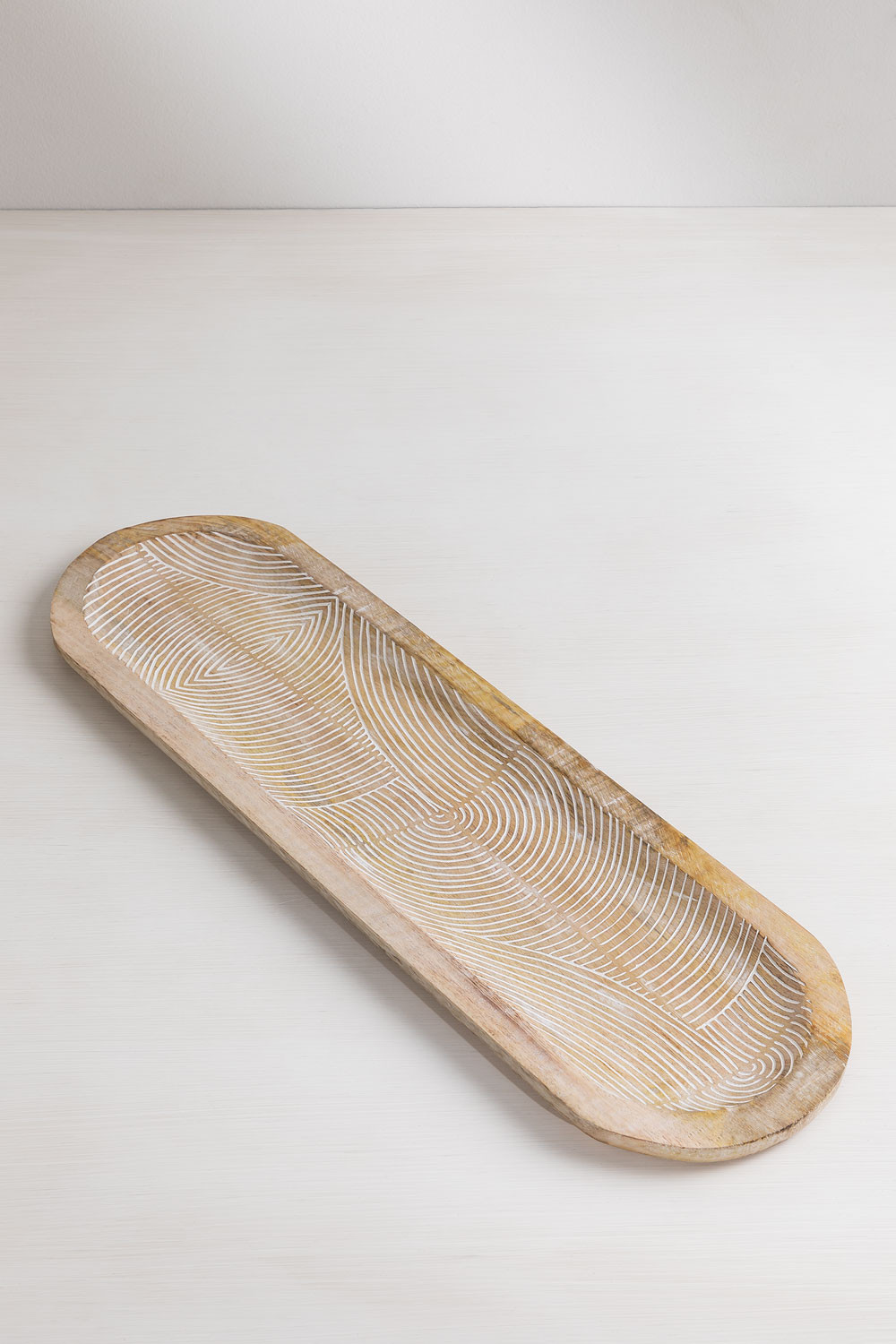 SKLUM Vassoio Decorativo in Legno di Mango (Ø38 cm) Diborna Legno