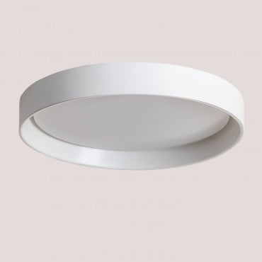 Plafoniera Da Soffitto Led In Ferro Zekri Bianco - Sklum