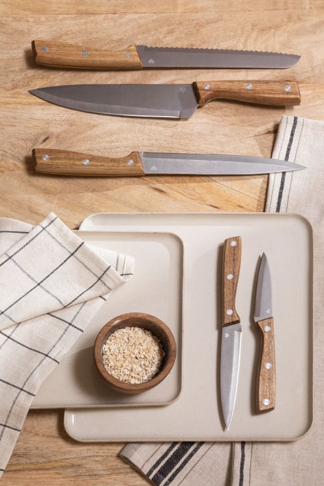 senza coltelli Portacoltelli da cucina in bambù Utoplike con manico grande adatto per 12 coltelli e 1 affilatura in acciaio 