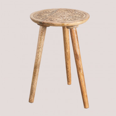 Tavolino Rotondo In Legno Di Mango (ø30 Cm) Nanup Legno Di Mango - Sklum