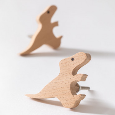 Set Di 2 Pomelli In Legno Di Faggio Diagudo Kids Marrone Legno Naturale - Sklum