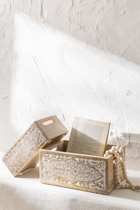 Scatola Portagioie In Legno Di Mango Intagliata A Mano – Albero Della Vita – 20,3x12,7x7,6 Cm – Regalo Decorativo - 3