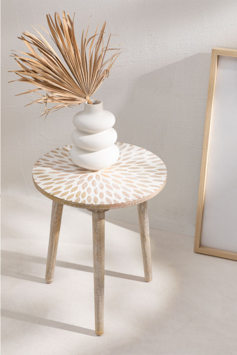 Tavolino Rotondo in Legno per Bambini 60x43cm Bianco - Atmosphera for
