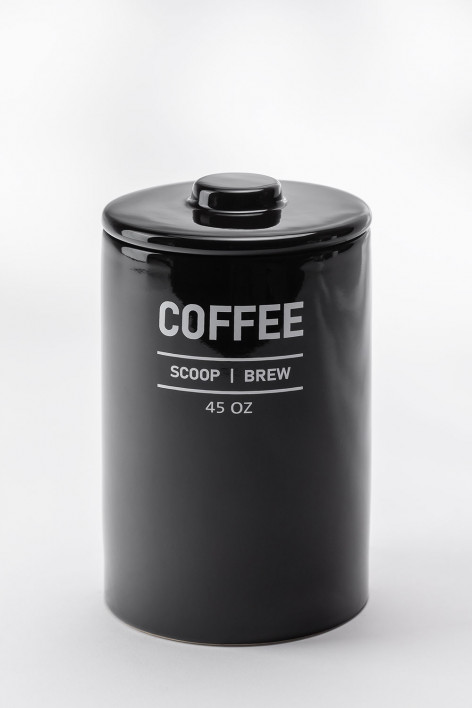 5five Barattolo Per Farina 1kg In Metallo Black Edition: Contenitore Ermetico Per Alimenti, Nero