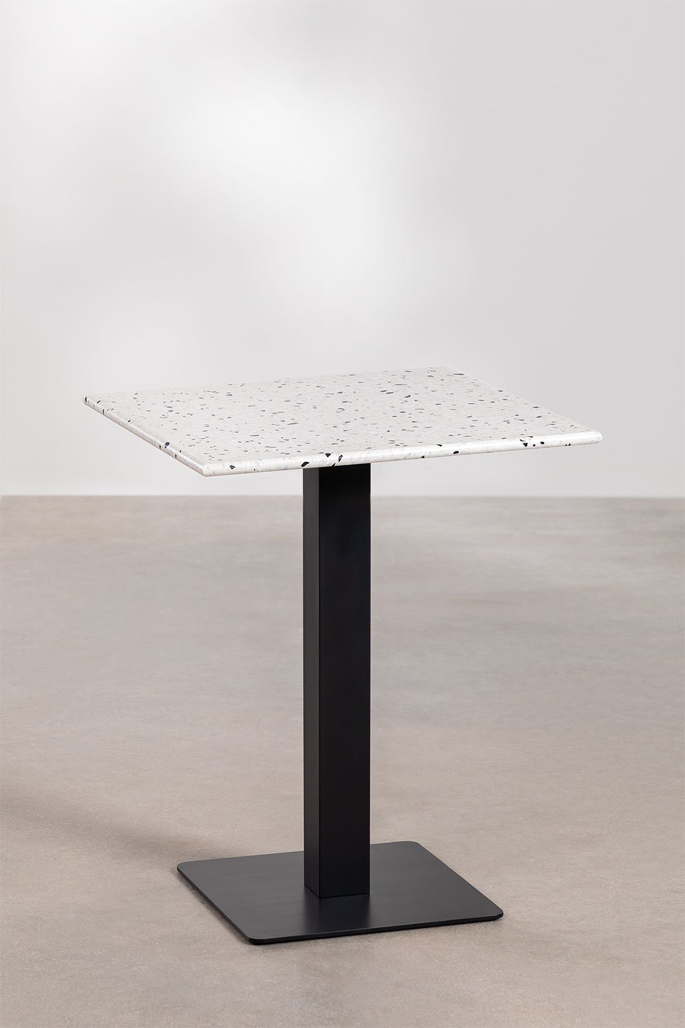 Tavolo alto quadrato in legno e acciaio (60x60 cm) LIX - SKLUM