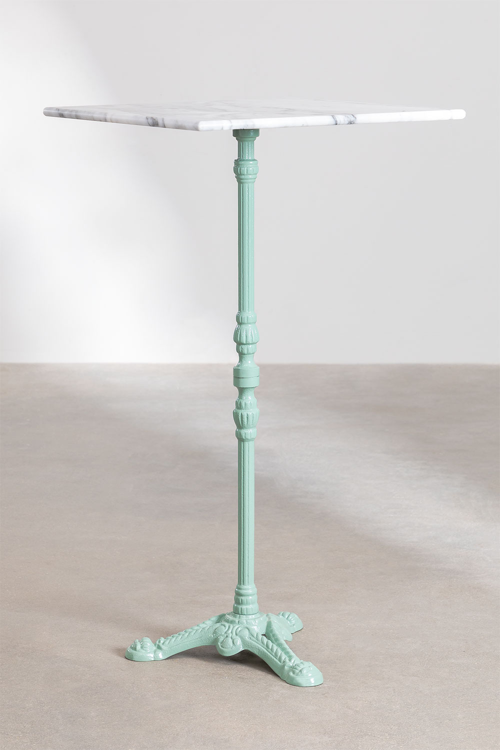 AWQM Set Tavolo E Sgabelli Da Bar In Finto Marmo E Pelle PU, 3 Pezzi (1 Tavolo + 2 Sgabelli), Colore Marrone - Per Cucina, Bistrot E Balcone