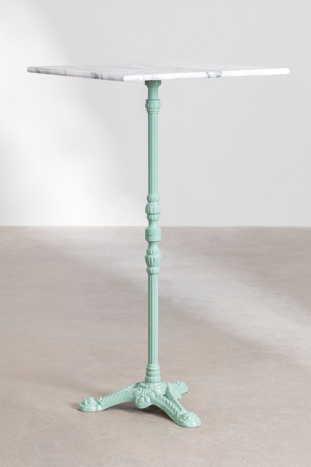 AWQM Set Tavolo E Sgabelli Da Bar In Finto Marmo E Pelle PU, 3 Pezzi (1 Tavolo + 2 Sgabelli), Colore Marrone - Per Cucina, Bistrot E Balcone
