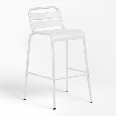 Sgabello Alto Impilabile Per Esterni Janti 75cm Bianco - Sklum