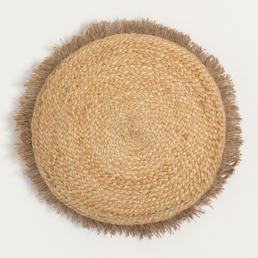 Cuscino Tondo In Juta (ø40 Cm) Puava Natural - Sklum